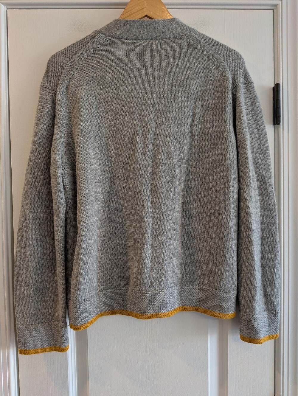 Clare V Oscar Cardigan Baby Alpaca Knit Sweater Gray Preppy Classic Size XS/S - Picture 7 of 14